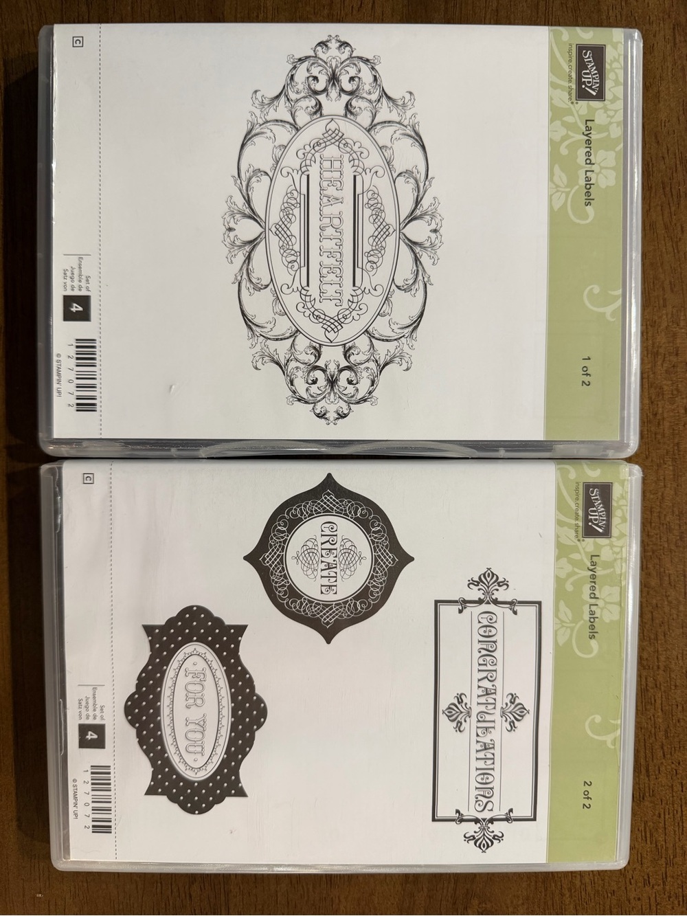 Stampin' Up! Layered Labels Stamp Set - Set of 2